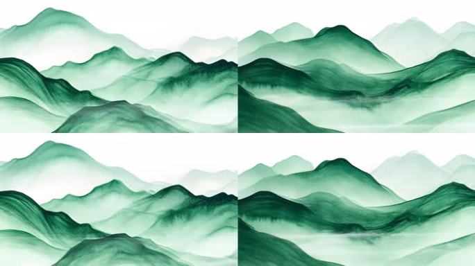 【4K正版素材】中国风古风青山绿水LED