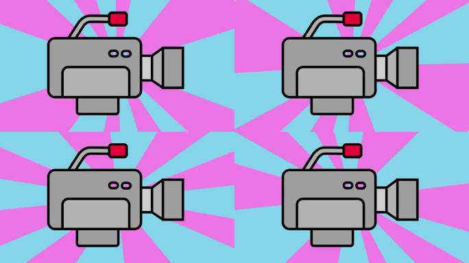 相机图标与旋转背景