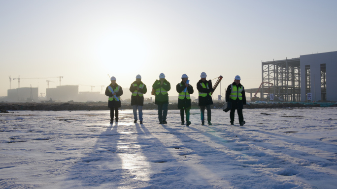【有版权】4K建筑施工团队工地工人