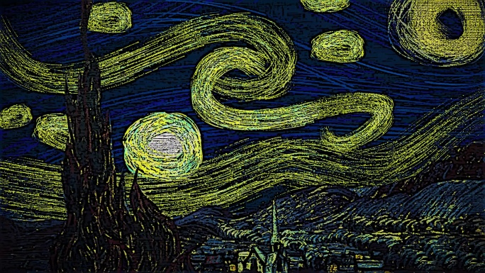 星空油画动态效果