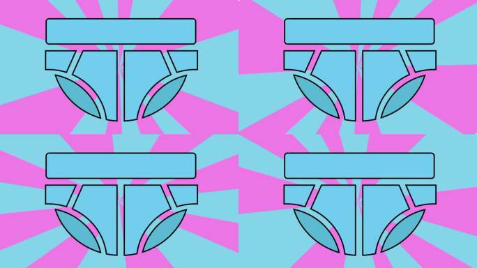 旋转背景的男士内衣图标