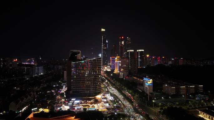 南宁夜景 民族大道 南宁CBD中心