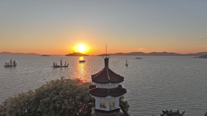 鼋头渚红嘴鸥