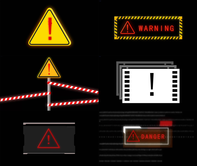 6款4K危险系统警告标识