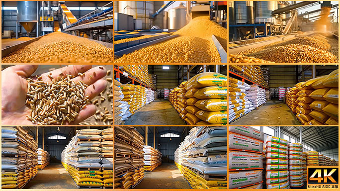 农业牧业饲养动物饲料片头开场 饲料工业