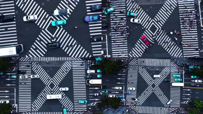 十字路口斑马线延时