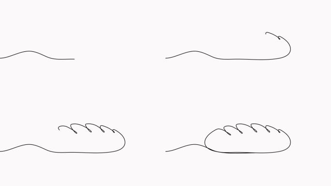 面包连续划线动画。