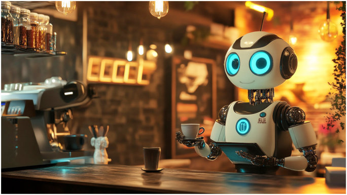 AI 人工智能 机器人咖啡店 机器人服务