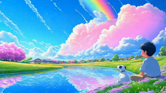 卡通童年时光 儿童成长的足迹 追梦的少年