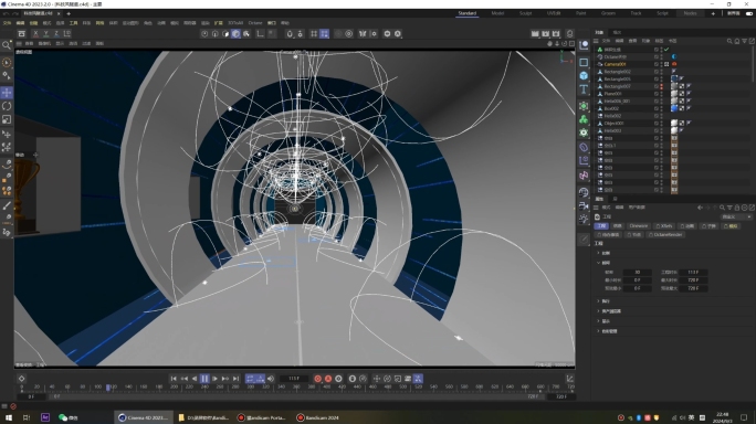 时光隧道 走廊 C4D源文件