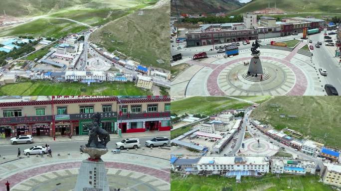 50，a航拍云海群山西藏建筑海拔穿云风景