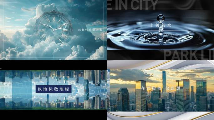 地产快闪地产抽象空间高端地产片头抽象广告