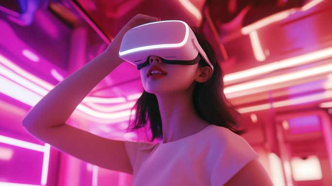 VR世界未来科技全息影像虚拟现实