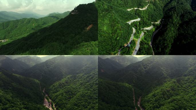 4K山林公路航拍