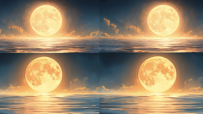宽屏——月亮 圆月 团圆 海上生明月