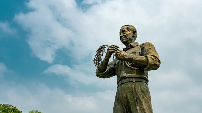 袁隆平雕像延时