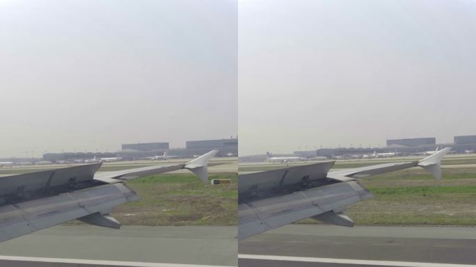 飞机准备降落在跑道滑行