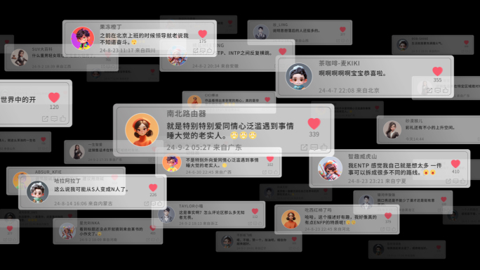 网络评论信息弹窗