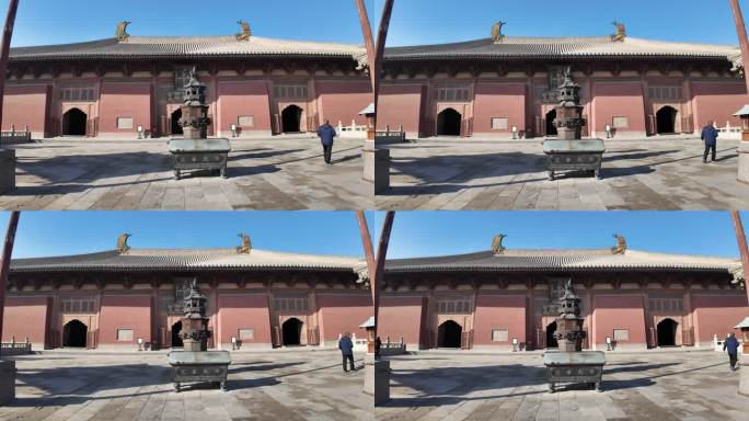 山西华严寺实拍素材