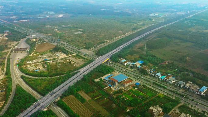 4K桂林雁山高速公路航拍