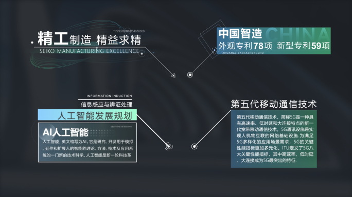 科技指示标注字幕条