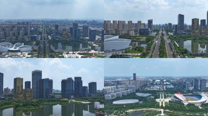 淄博城市地标延时航拍