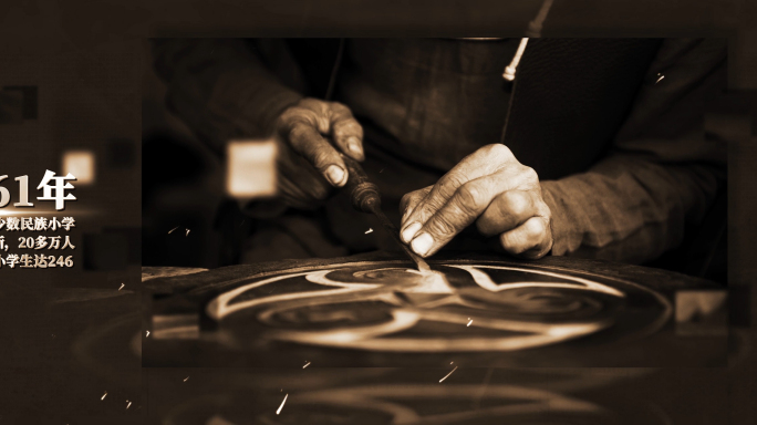 超宽屏历史老照片展示多怀旧图片AE模板