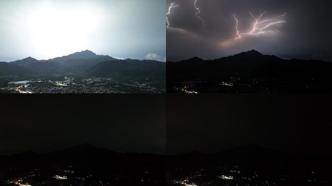 实拍 极端恶劣气候  雷电交加