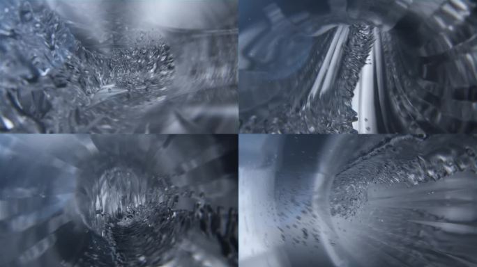 管道水流穿梭动画流体水路饮水净水产品动画