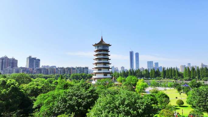 湖南长沙烈士公园风雨桥【组镜】