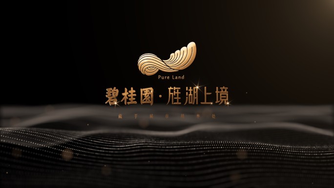 房地产企业金色logo演绎模板