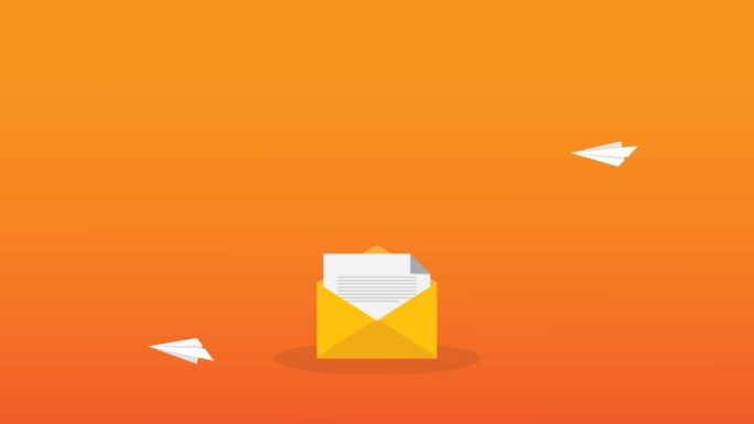 通讯订阅横幅。高清动画在线营销和业务。邮寄和通讯模板。