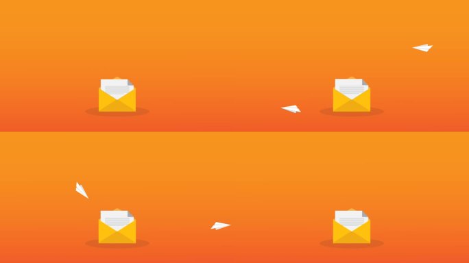 通讯订阅横幅。高清动画在线营销和业务。邮寄和通讯模板。