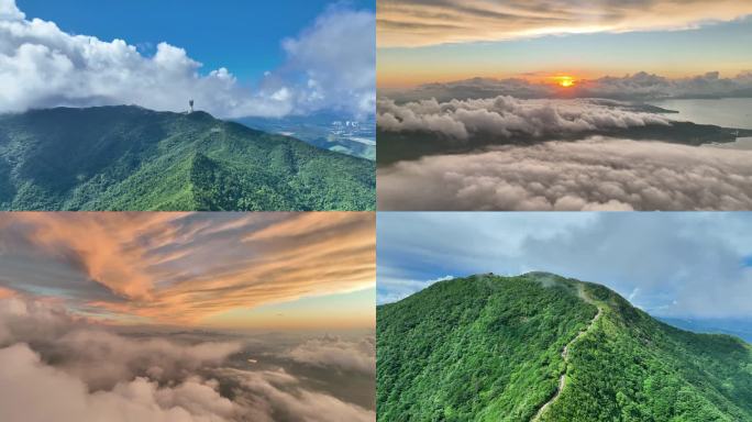 4k深圳市全景，梧桐山视角