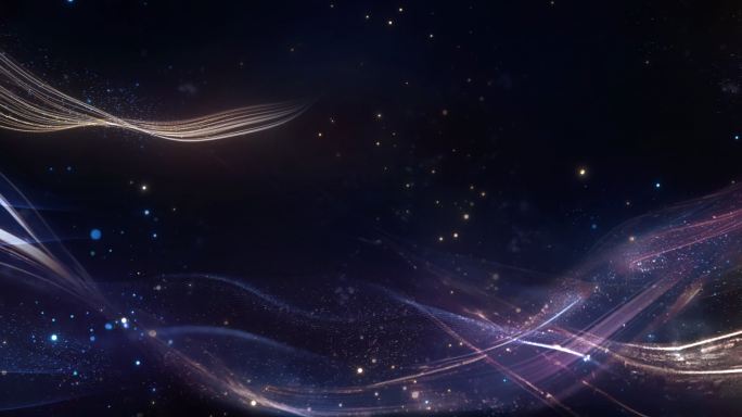 紫金色唯美光线粒子