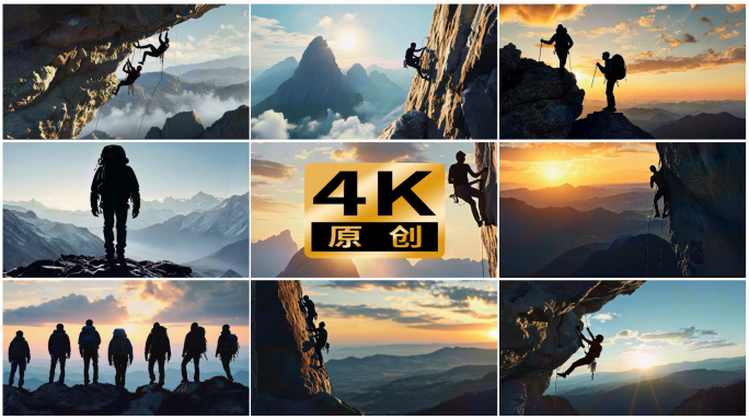 攀岩爬山登山极限运动