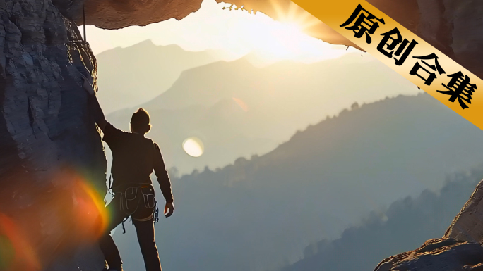 攀岩爬山登山极限运动