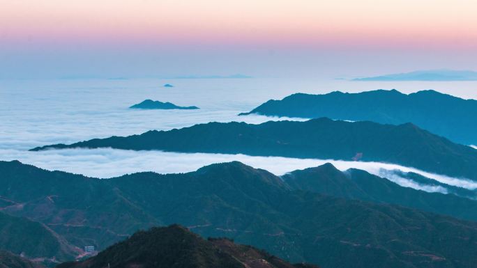 4K潮州凤凰山脉凤凰单纵茶种植园云海延时