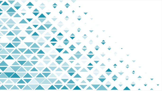 明亮的蓝色最小马赛克三角形抽象几何运动背景