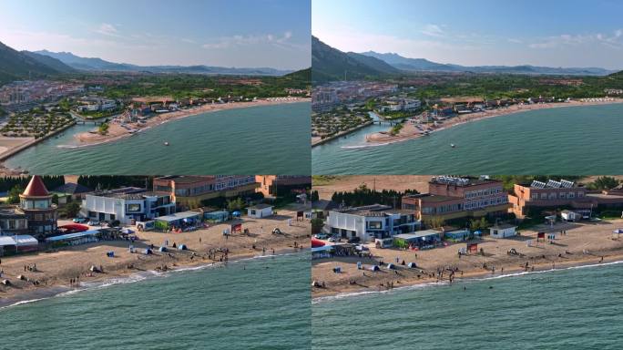 青岛仰口海水浴场航拍