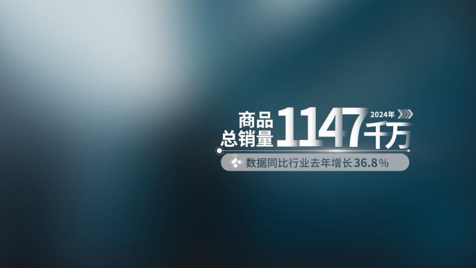 简洁商务年终数据总结字幕条
