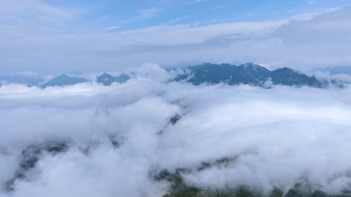 安徽岳西牛草山清晨云雾风光 4K