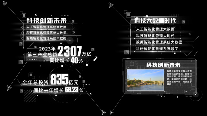 白色简洁简约科技呼出字幕条文字AE模板