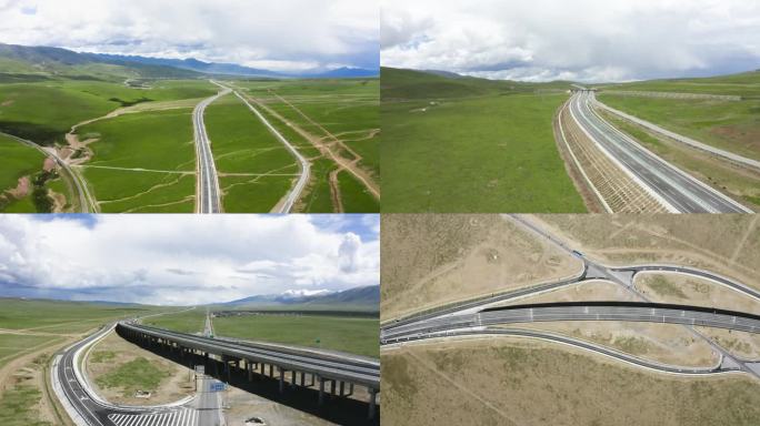 草原高速风光 雪山草原高速公路新修建高速