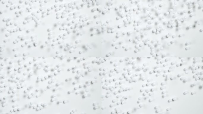 白色背景上的白球弹跳