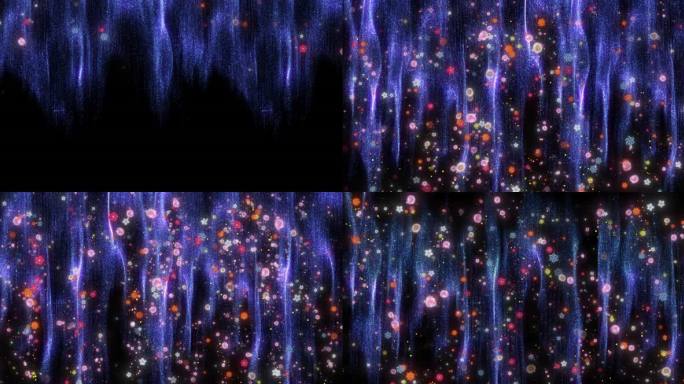 4K 唯美粒子瀑布 落花流水