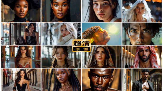 各色人种不同文明种族集合