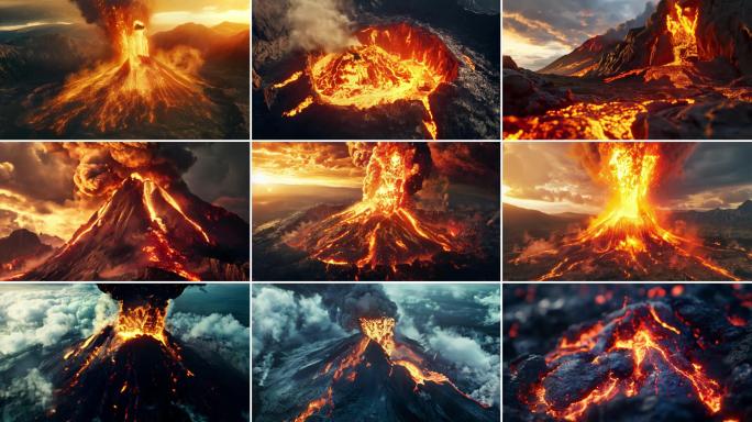 火山熔岩喷发爆发02