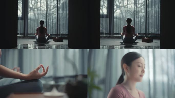 美女打坐冥想