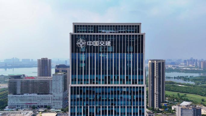 武汉中国交建大楼全景航拍